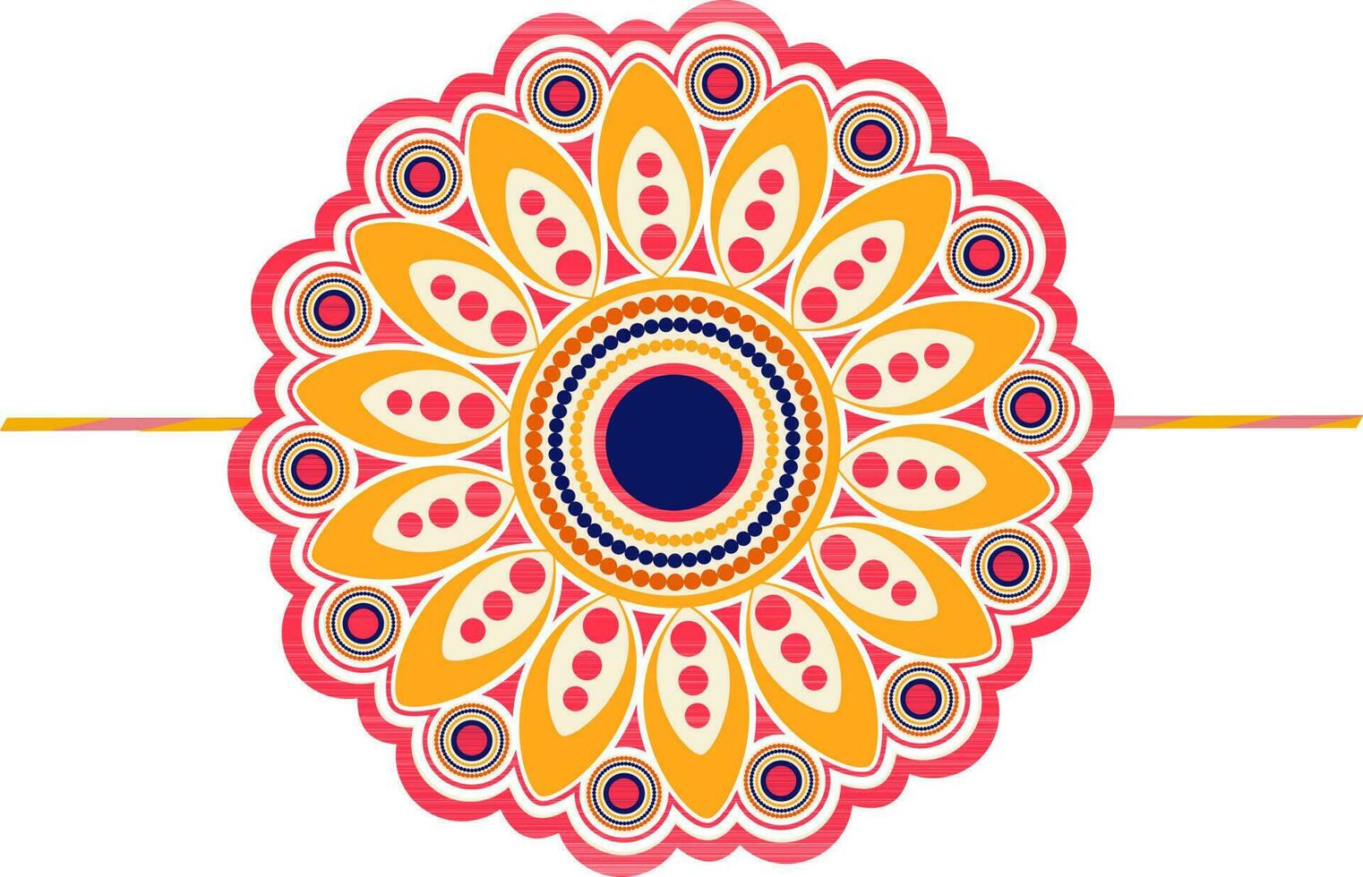 Decorative colorful Rakhi design. vector