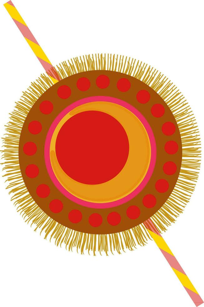 ilustración de hermosa rakhi para raksha bandhan. vector