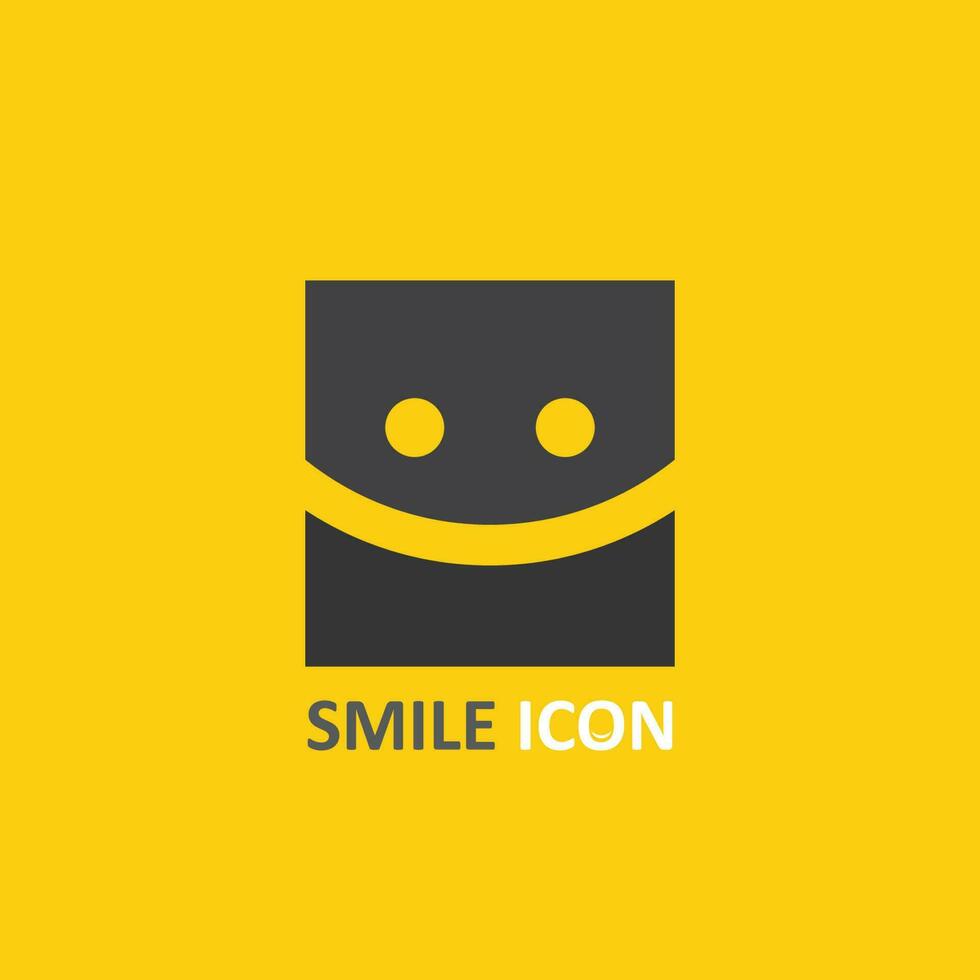 icono de sonrisa, sonrisa, diseño de logotipo vectorial, emoticonos felices, diseño divertido y felicidad de emoji vectorial vector