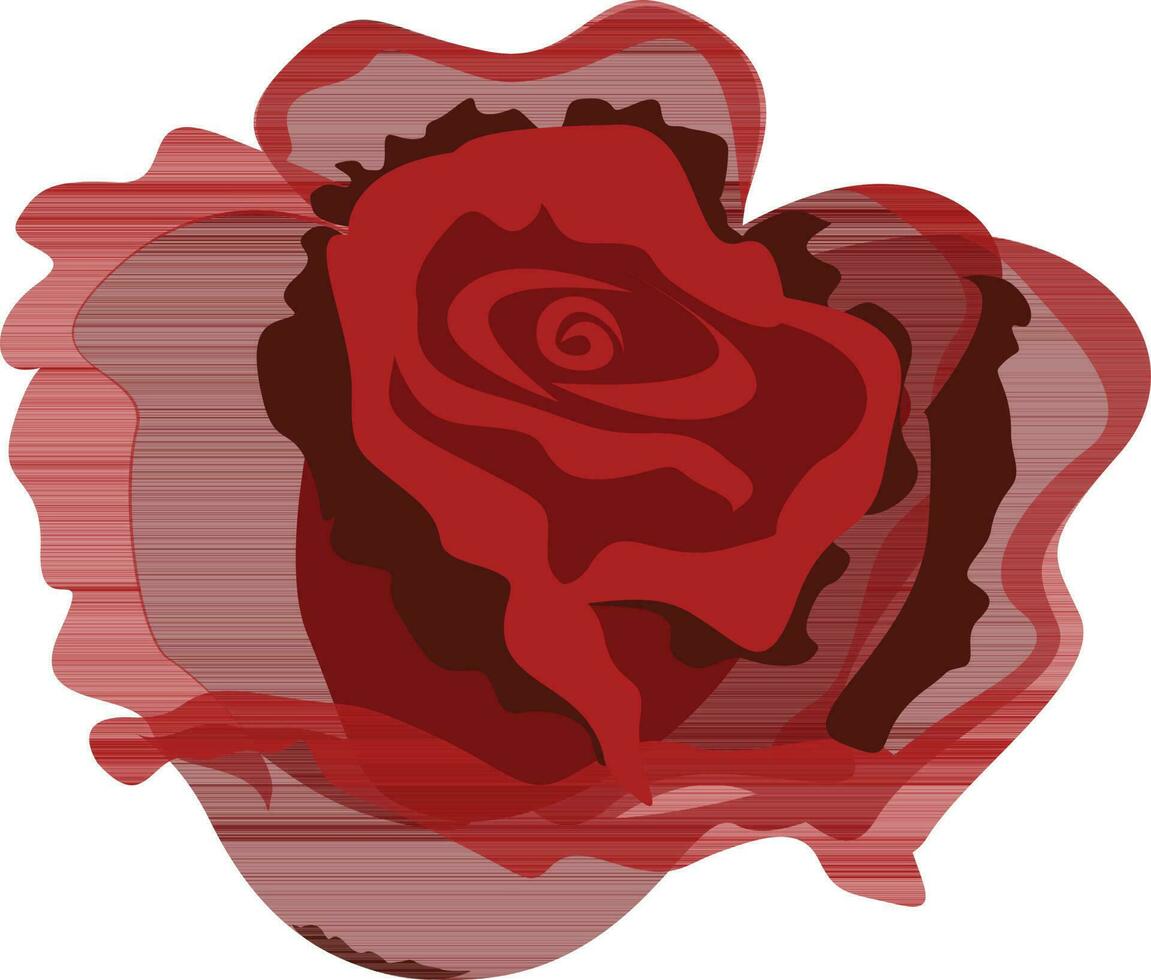 Beautiful abstract red rose. vector