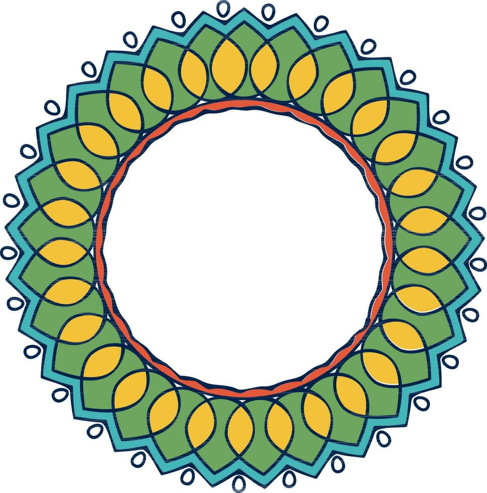 Artistic frame with floral design. vector