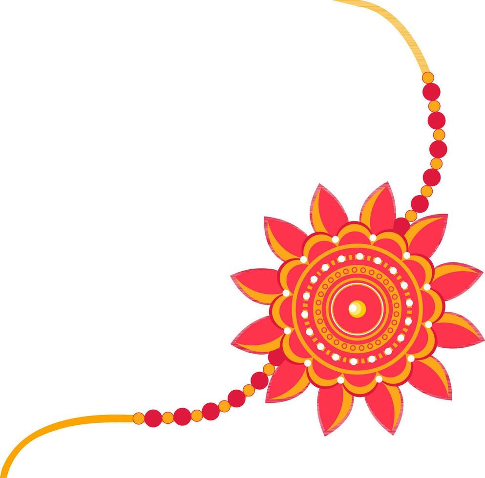 naranja y amarillo rakhi para raksha bandhan. vector