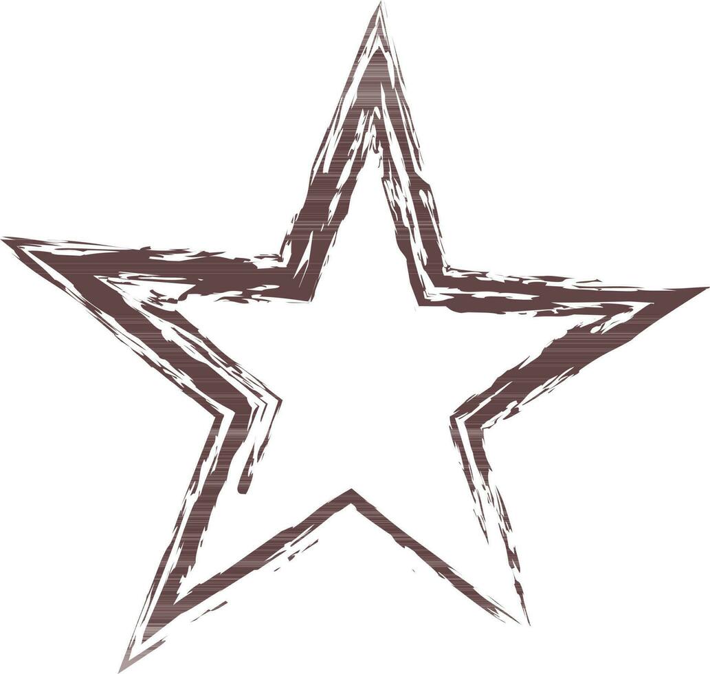 Sketch of star icon hand drawn. vector