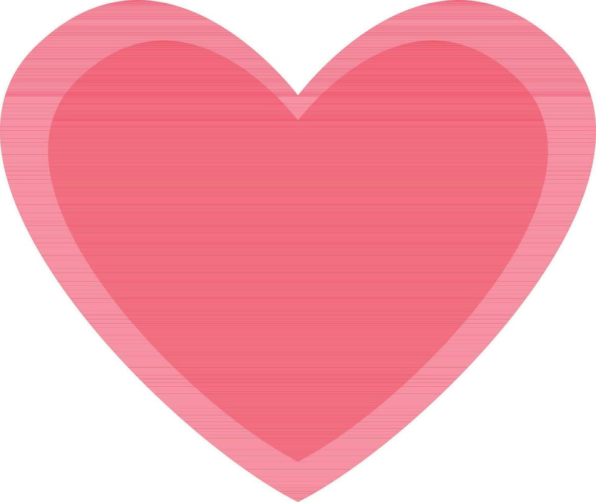 Flat illustration of a pink heart. vector