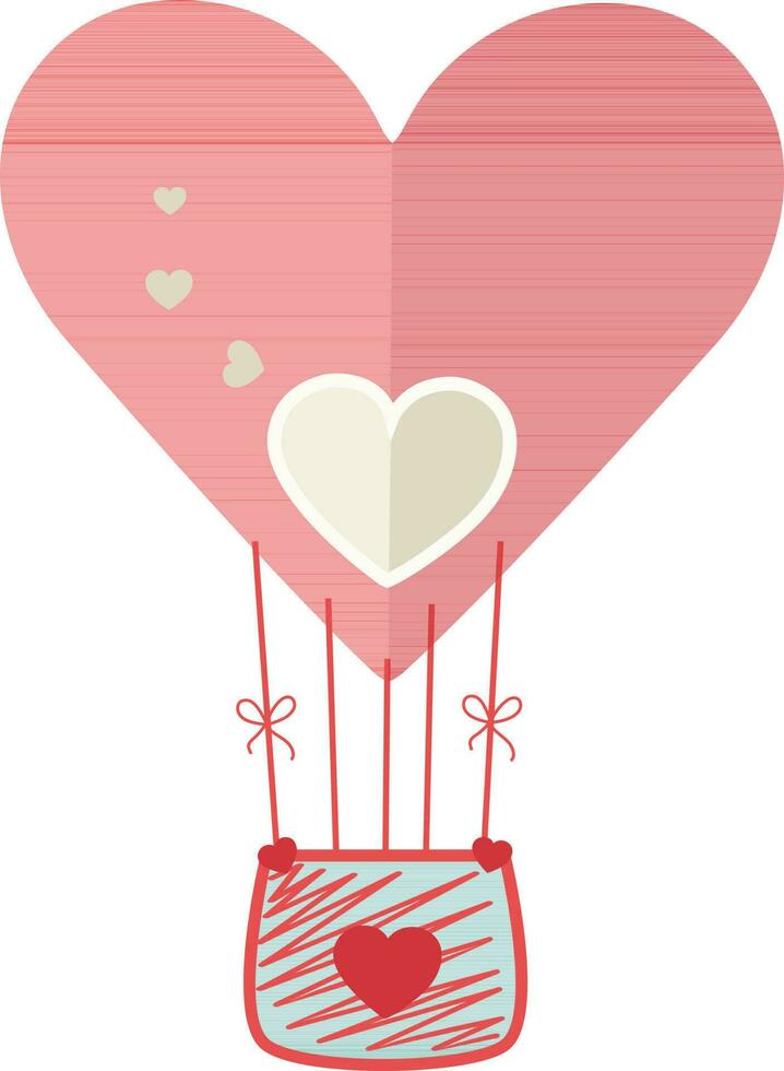 Vector greetings card design with paper cut red heart.