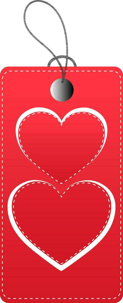 Vector of cute gift tags with heart.