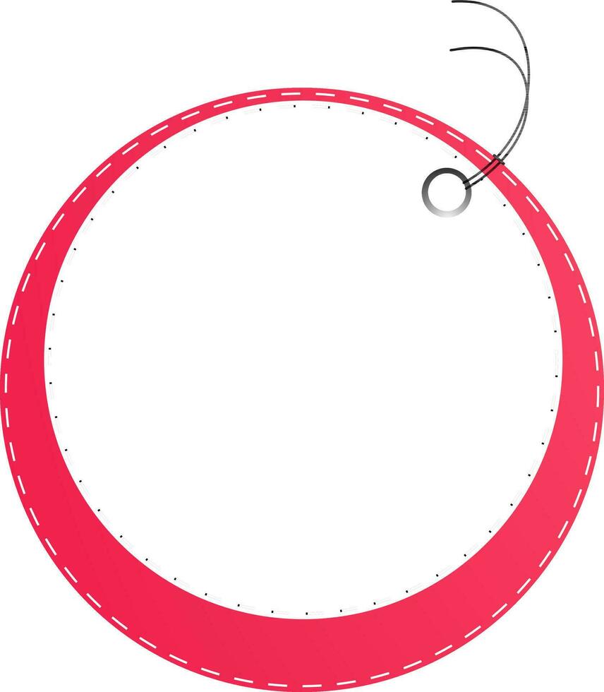 Red round tags on a white background. vector