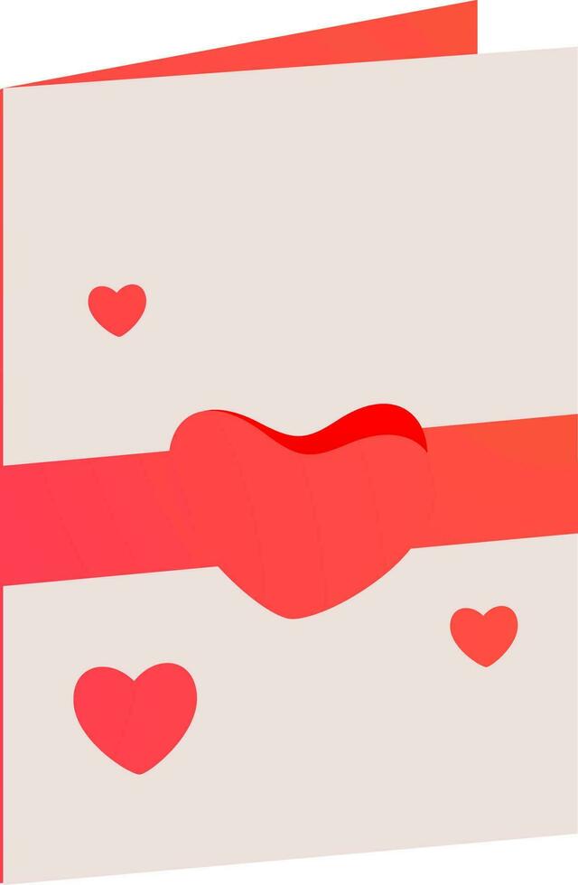Close up of a folded greeting card. vector