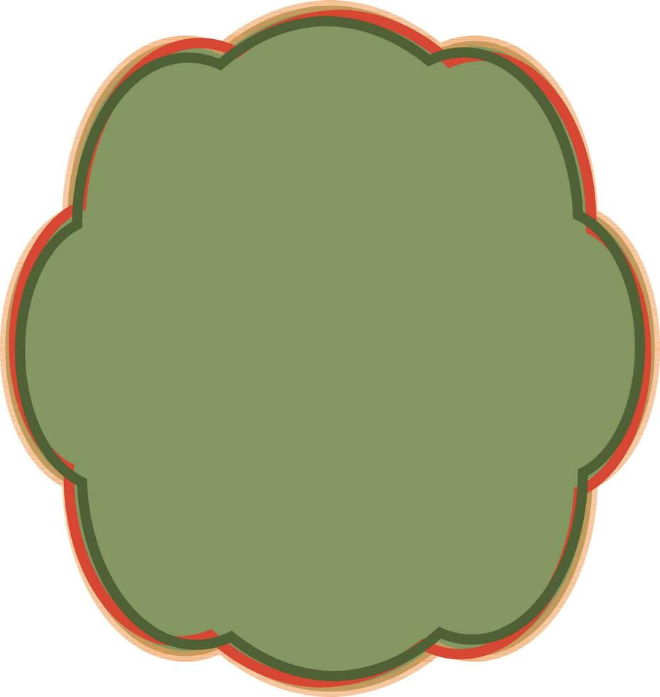 Blank green tag or sticker. vector