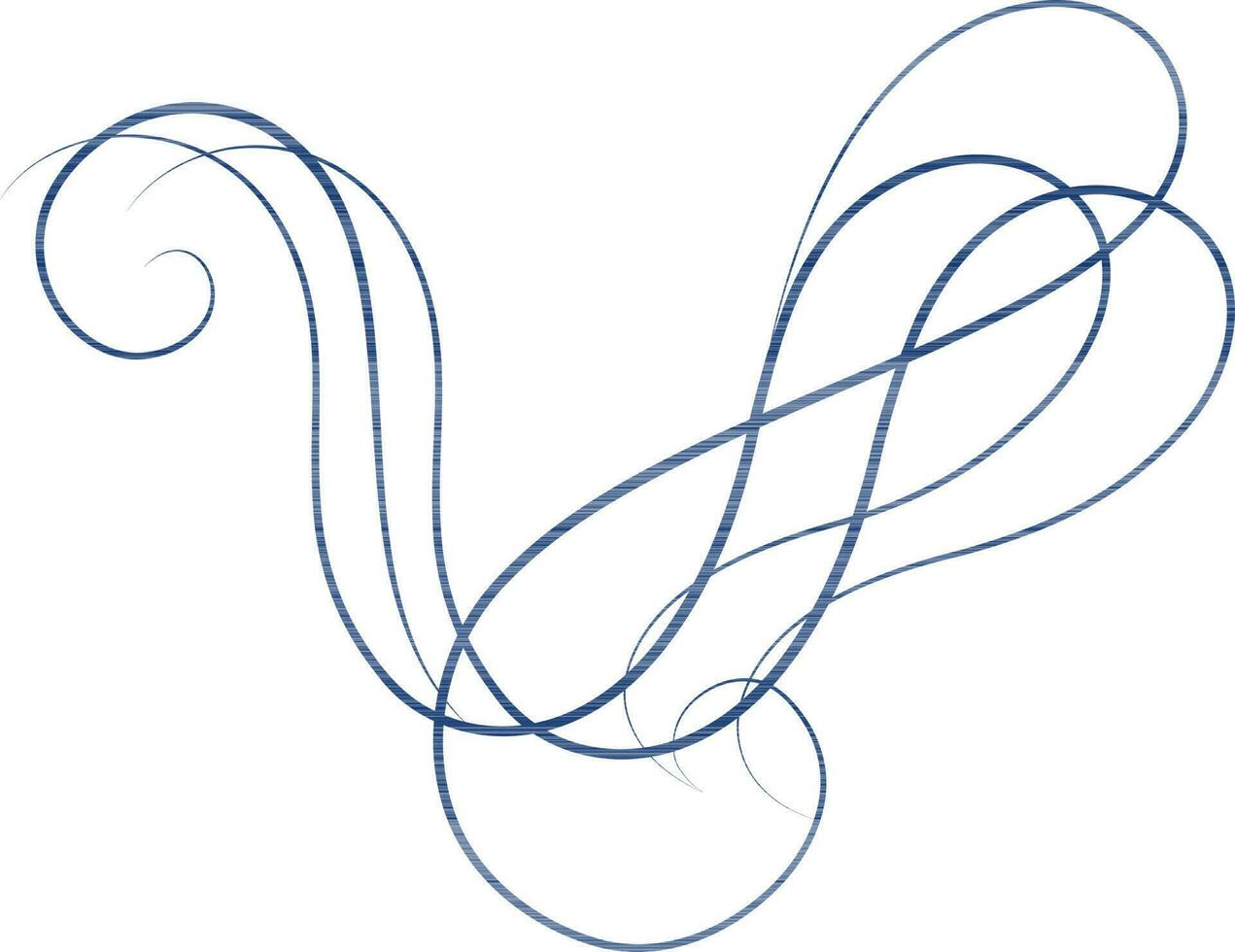 Hand drawn blue floral pattern. vector