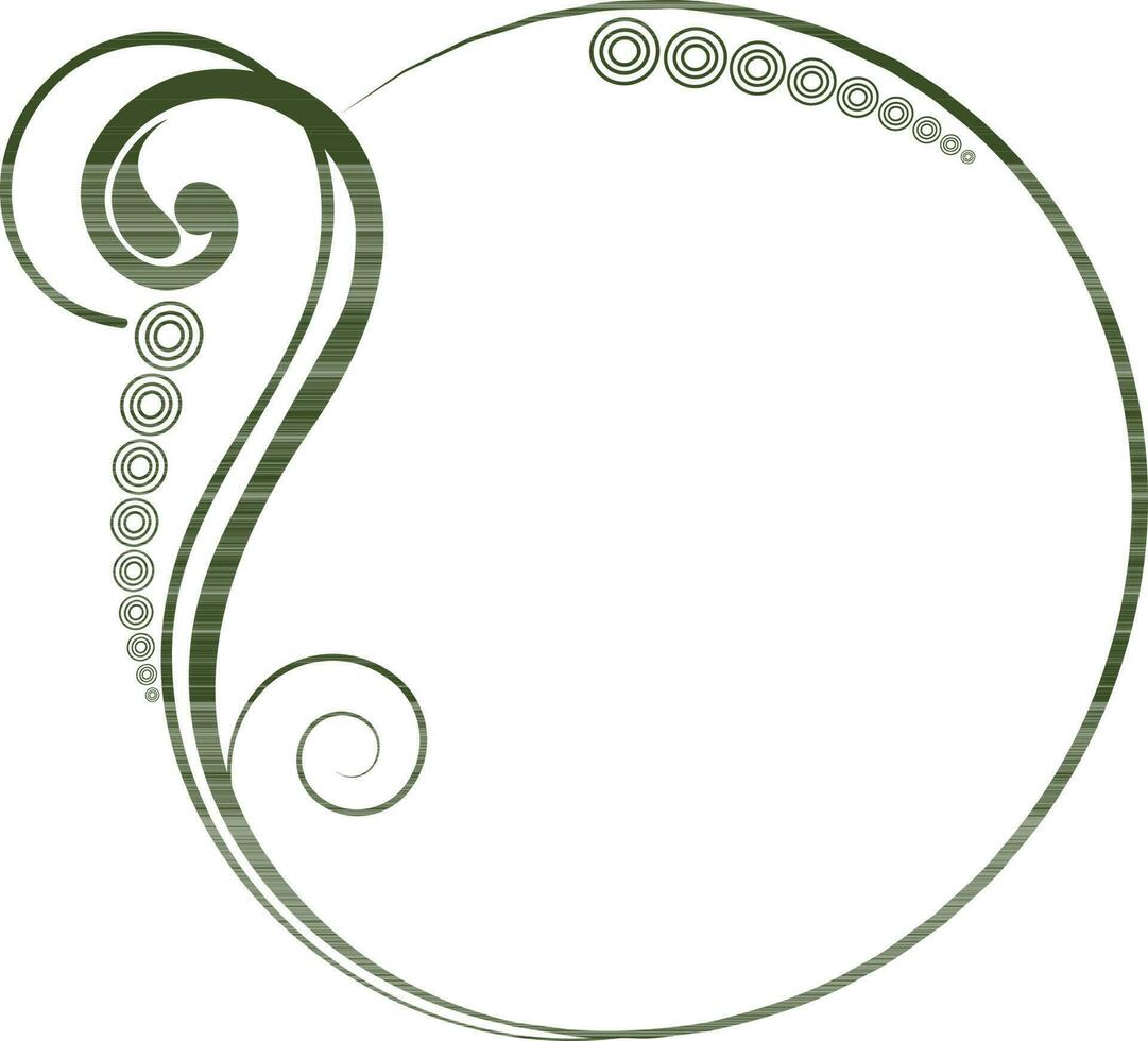blanco verde circular marco. vector