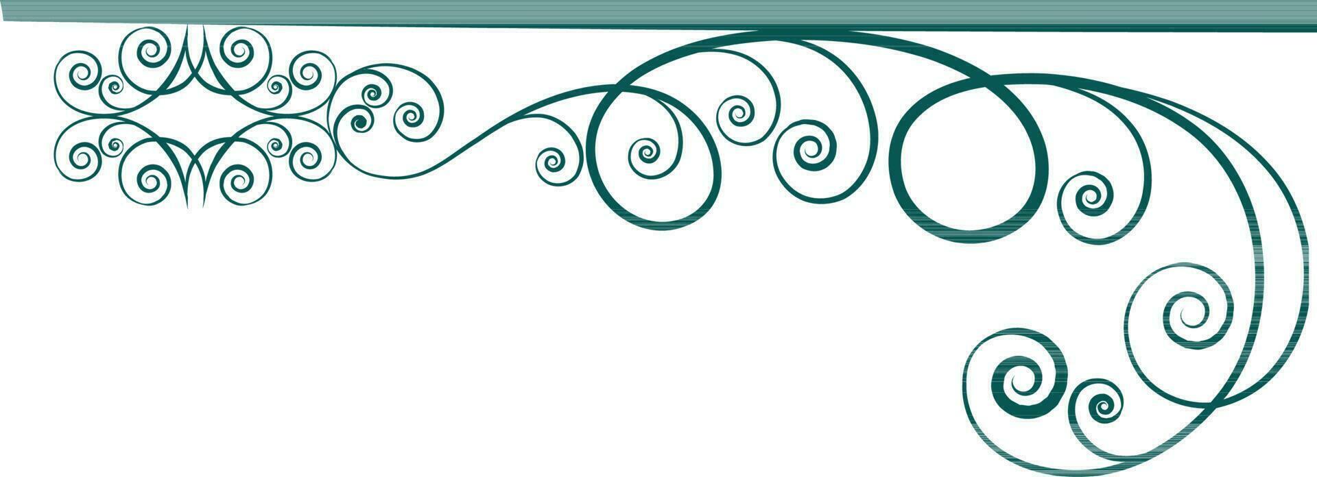 Green floral design decorated background. vector