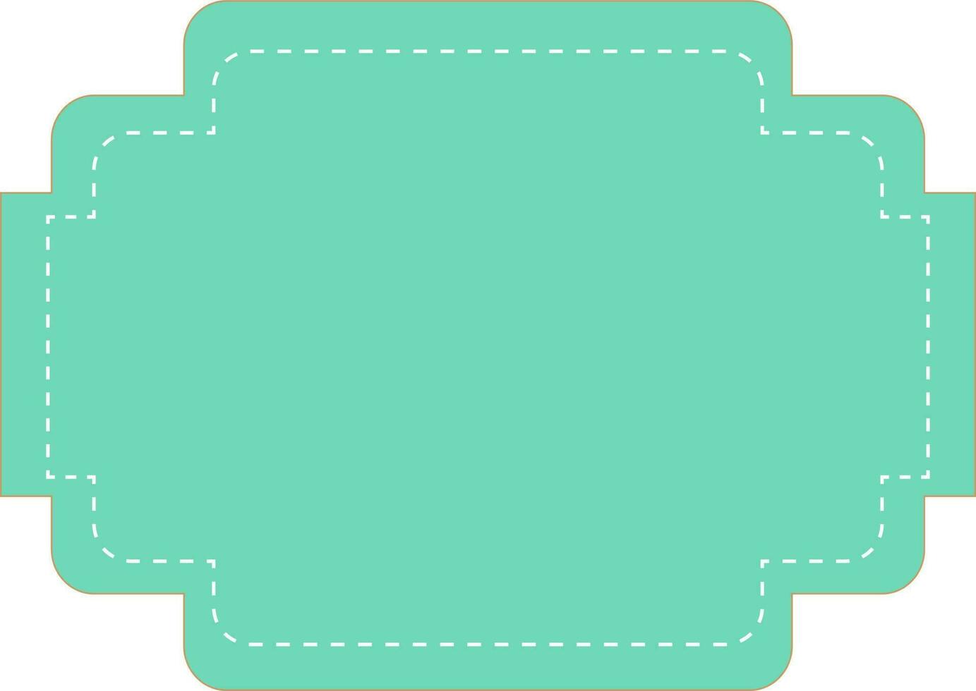 Blank green tag sticker design. vector