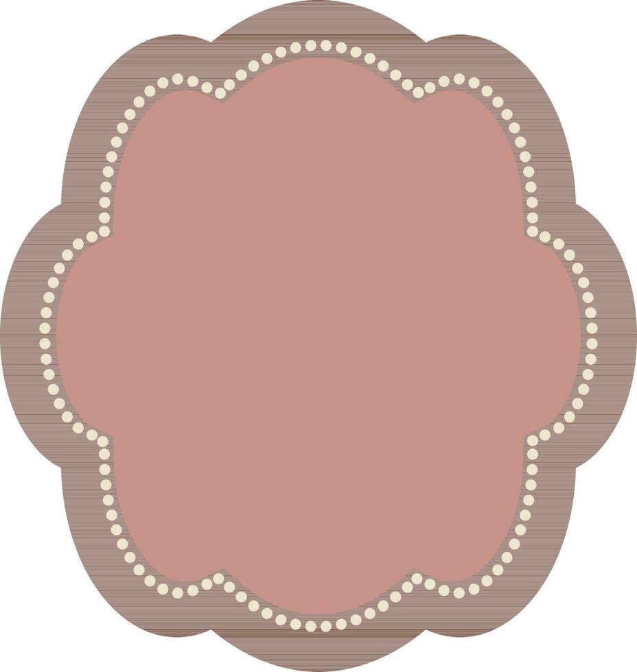 Brown label or sticker with space for your message. vector