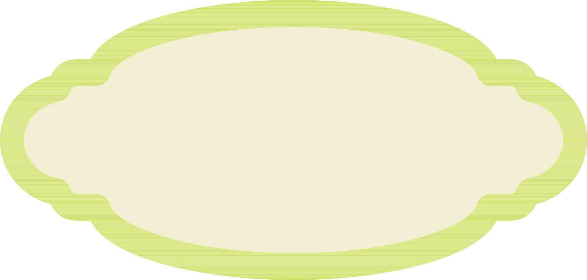 Green blank sticker or label design. vector