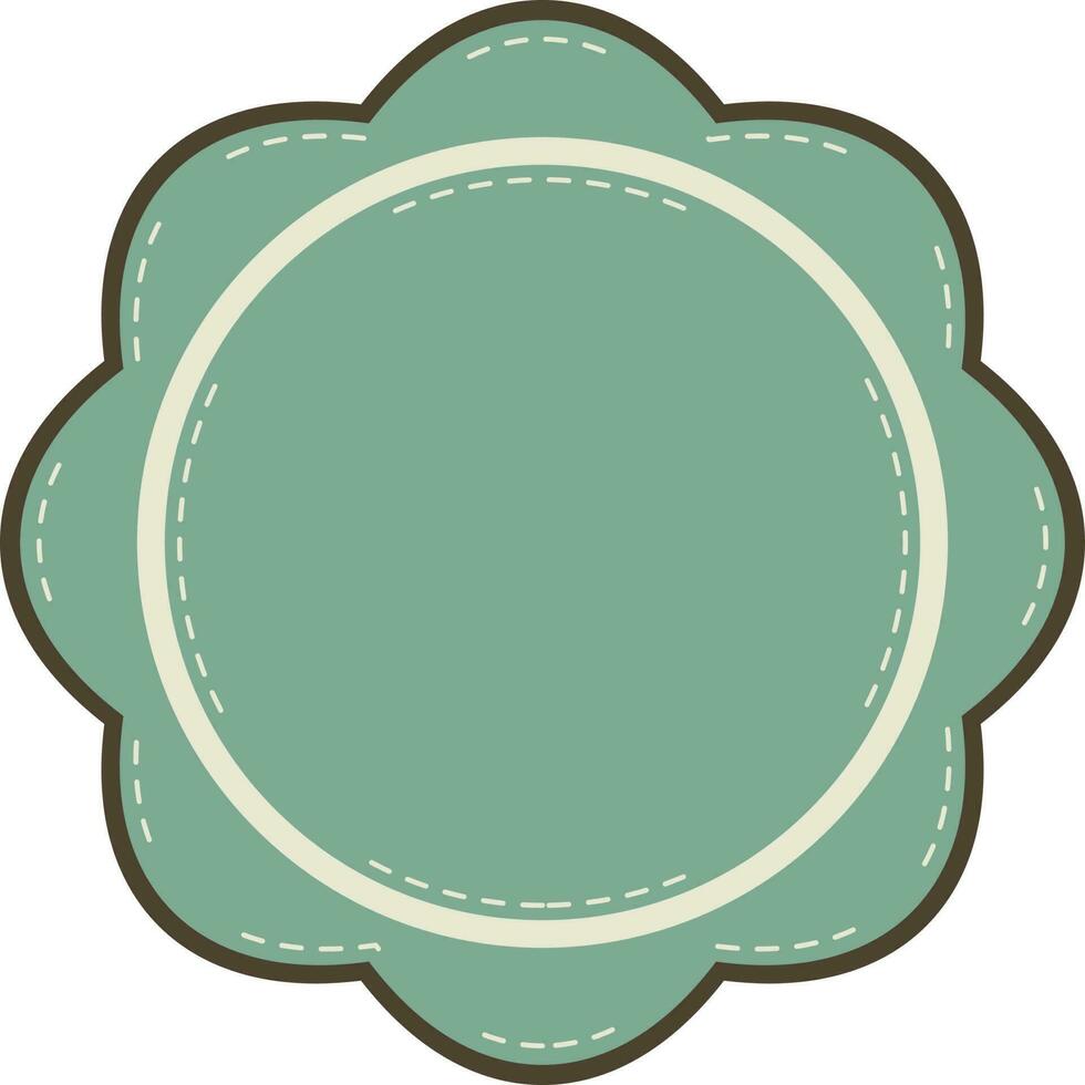 Blank green vintage badge and label. vector