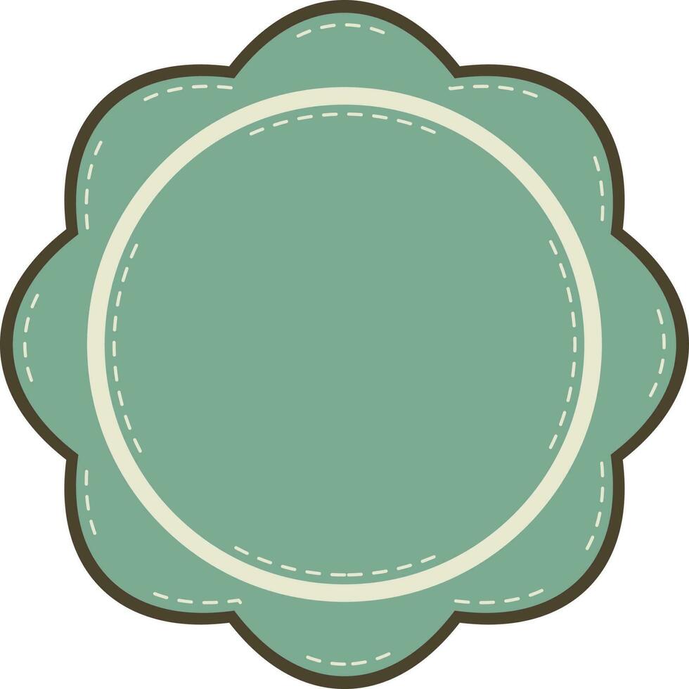 blanco verde Clásico Insignia y etiqueta. vector