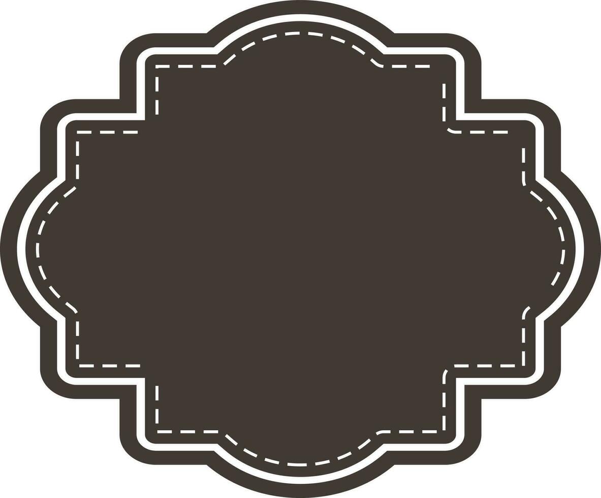 Brown blank sticker or label with space for your text. vector