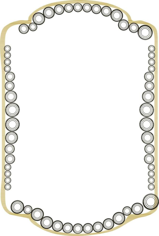 Circle decorated blank frame. vector