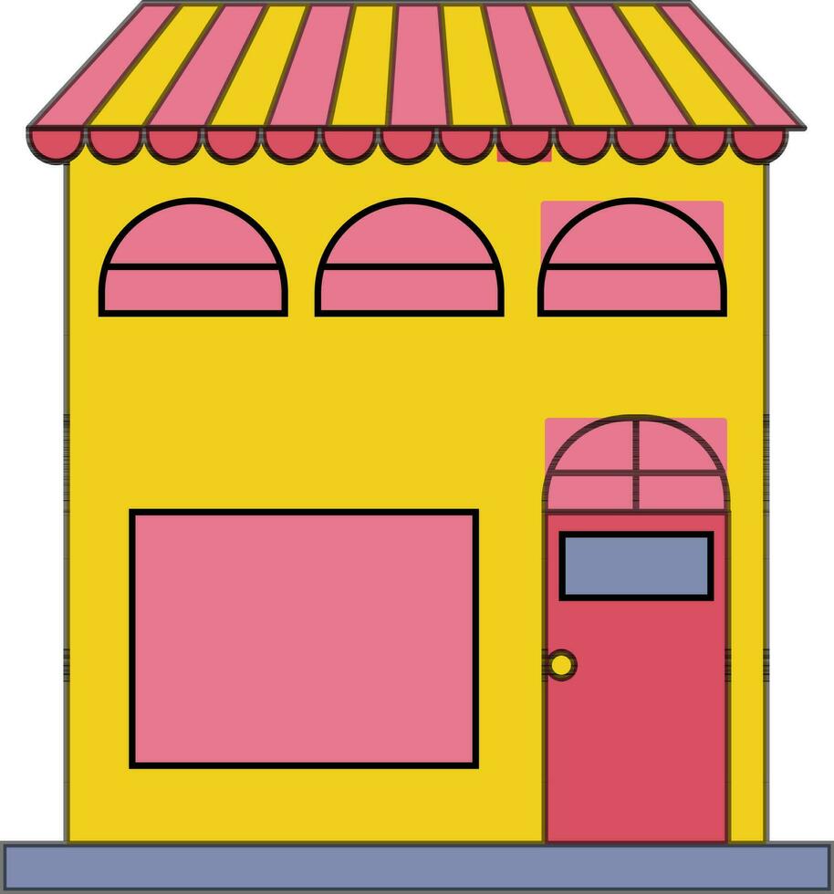 Flat illustration of a warehouse. vector