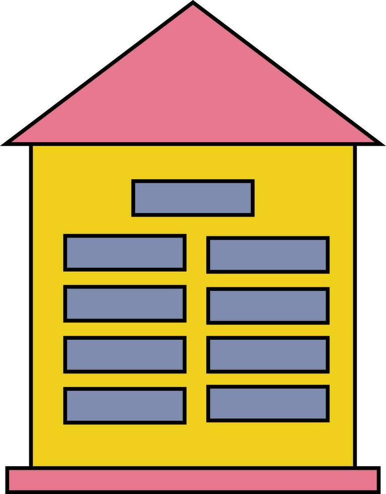 Warehouse icon or symbol in flat style. vector