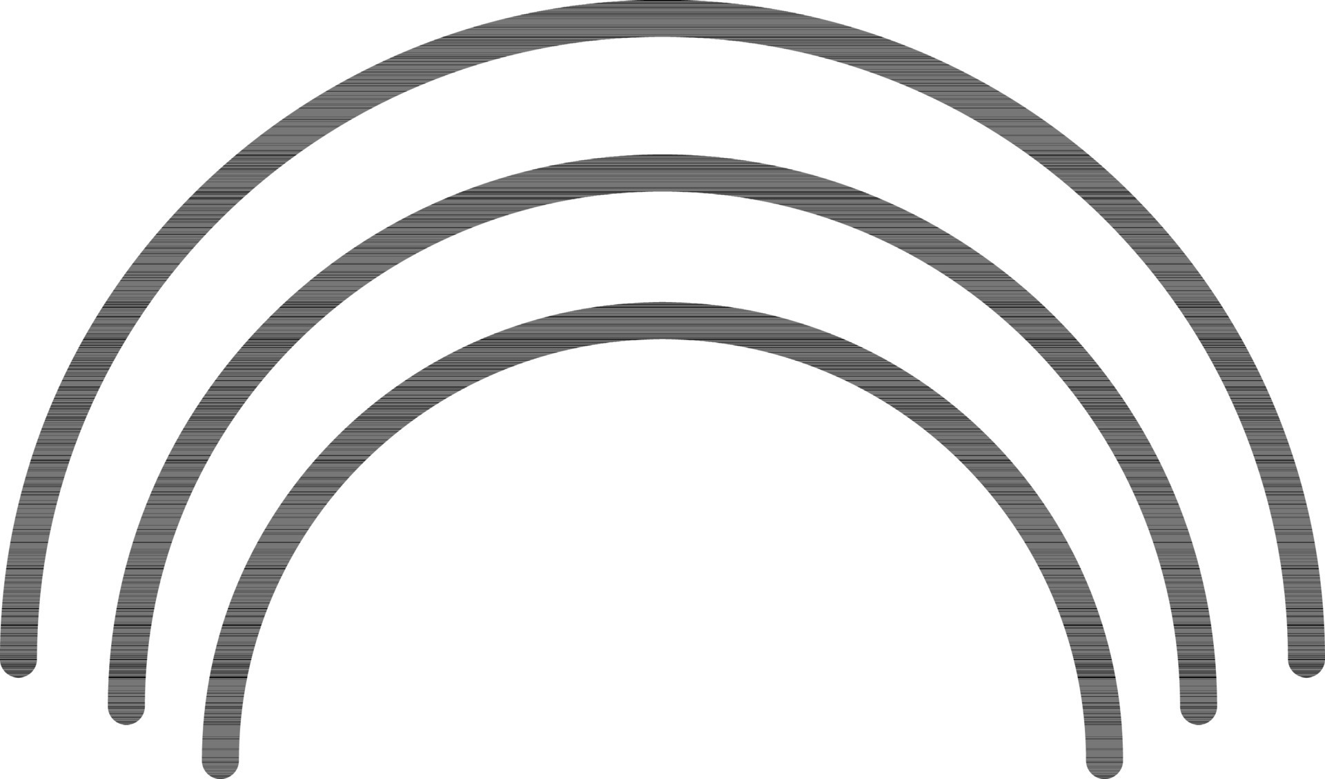 Black line art rainbow in flat style. 24379980 Vector Art at Vecteezy