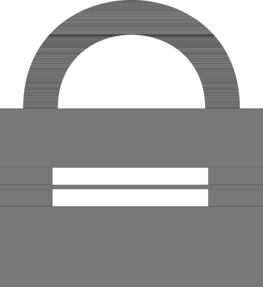 Flat style lock icon in black color. vector