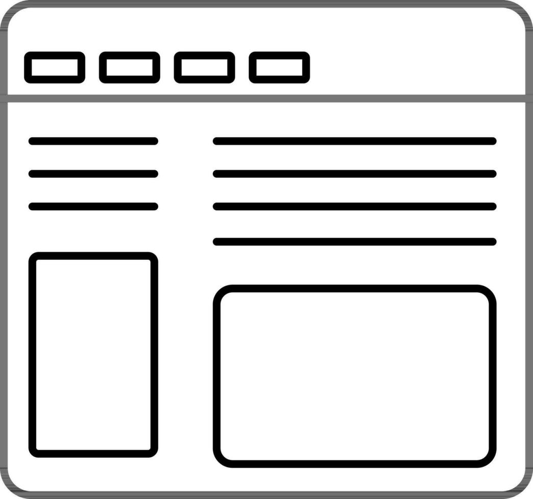 Flat illustration of webpage template layout. vector