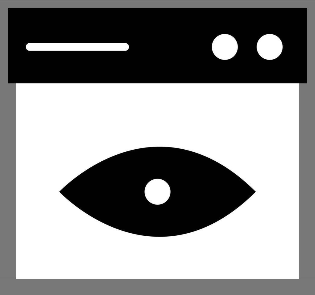 Privacy mode icon in black and white color. vector