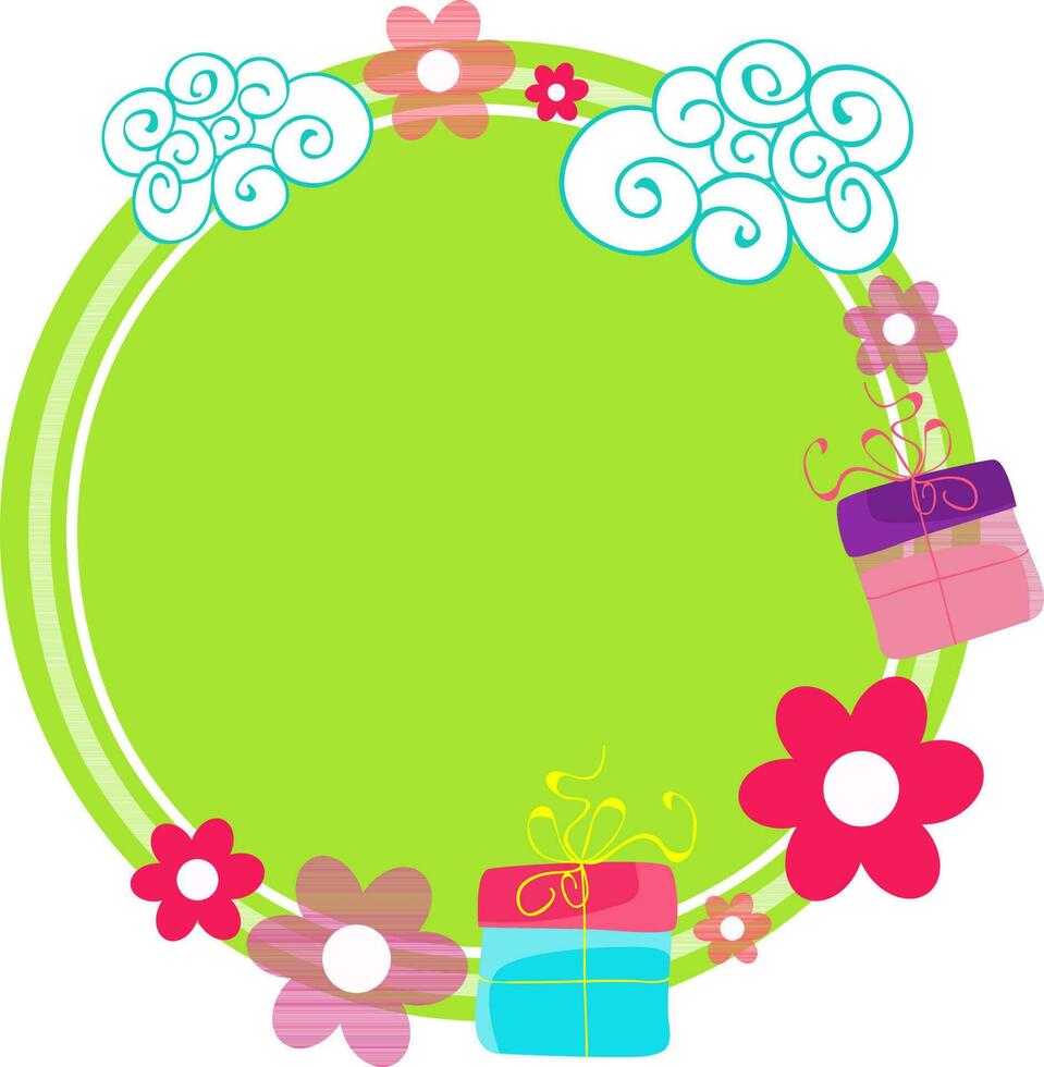 Beautiful green frame design. vector