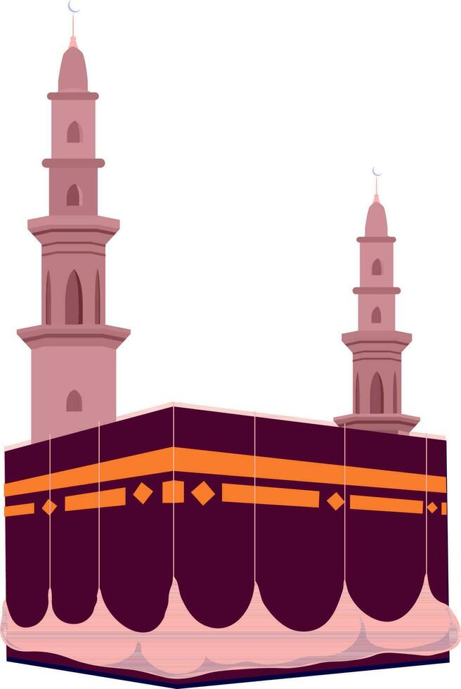 ilustración de un kaaba compartir vector