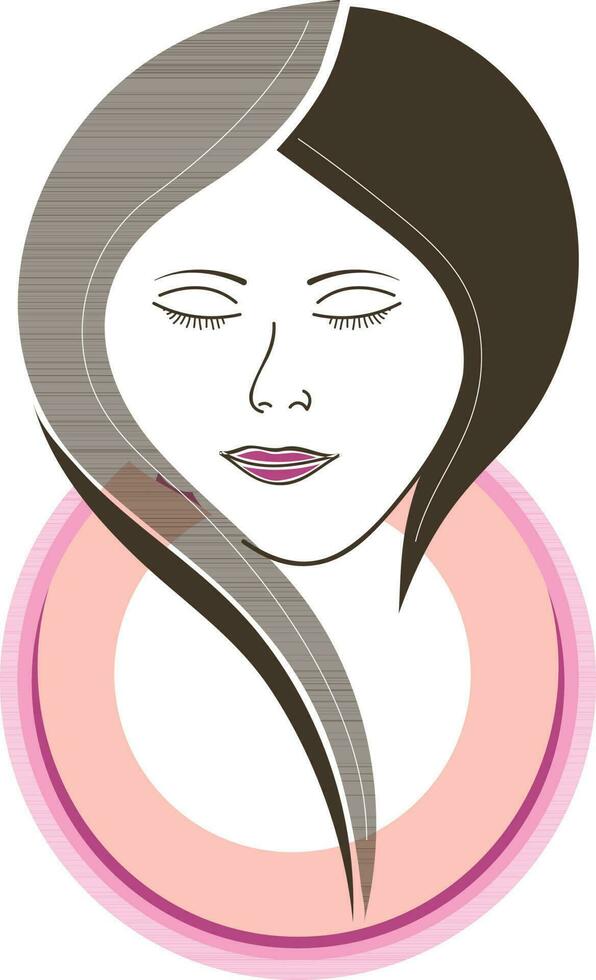 ilustración de mujer rostro. vector