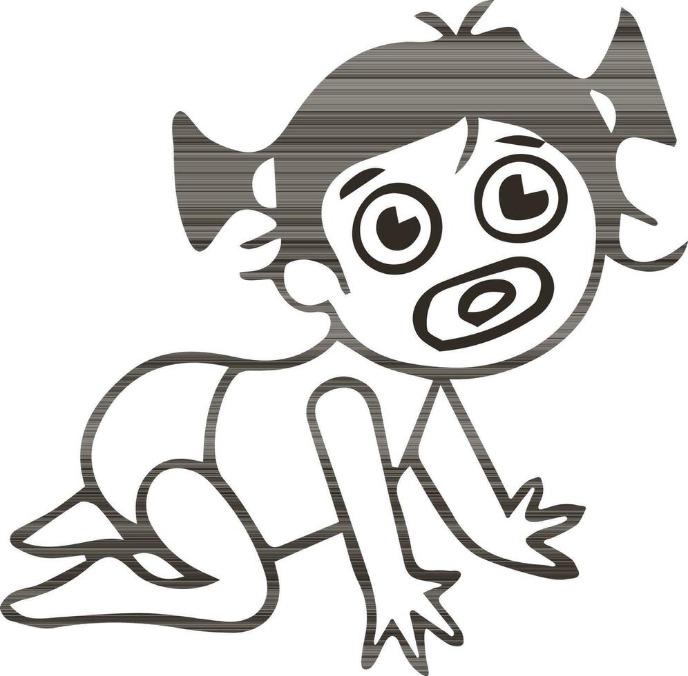 Cartoon character of a  baby. vector