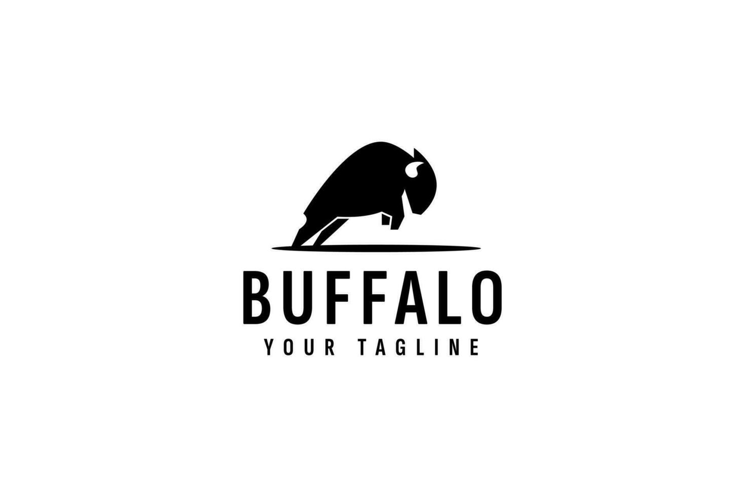 buffalo logo vector icon illustration