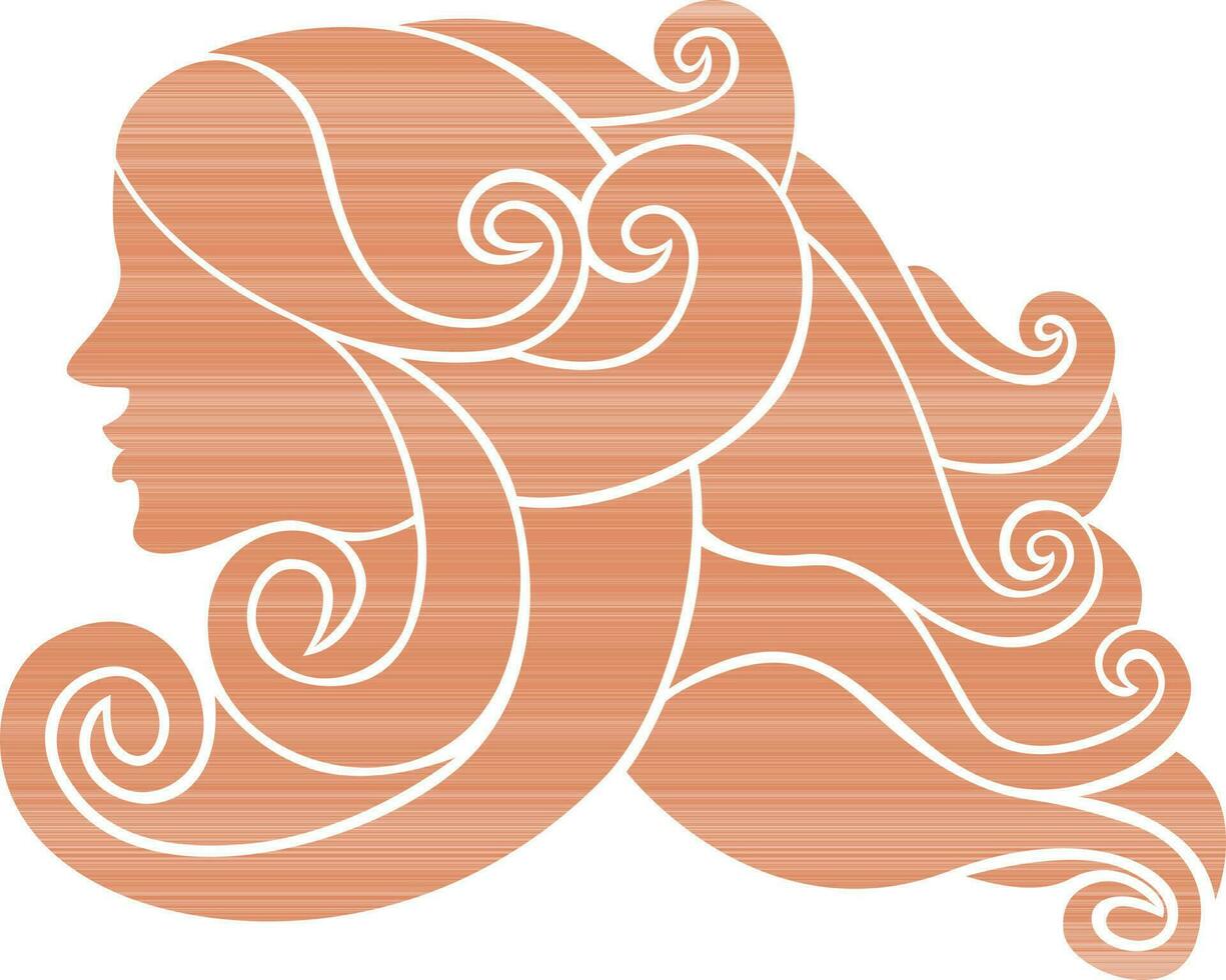 Leo in zodiac sign with beautiful girl in illustration. vector