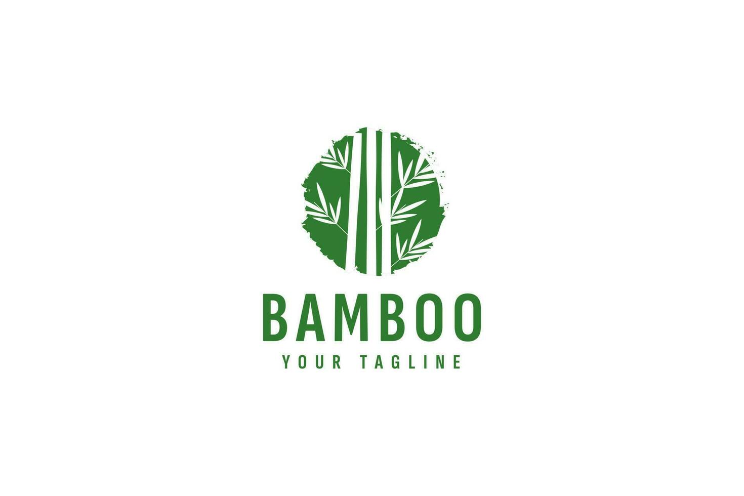 ilustración de icono de vector de logotipo de bambú