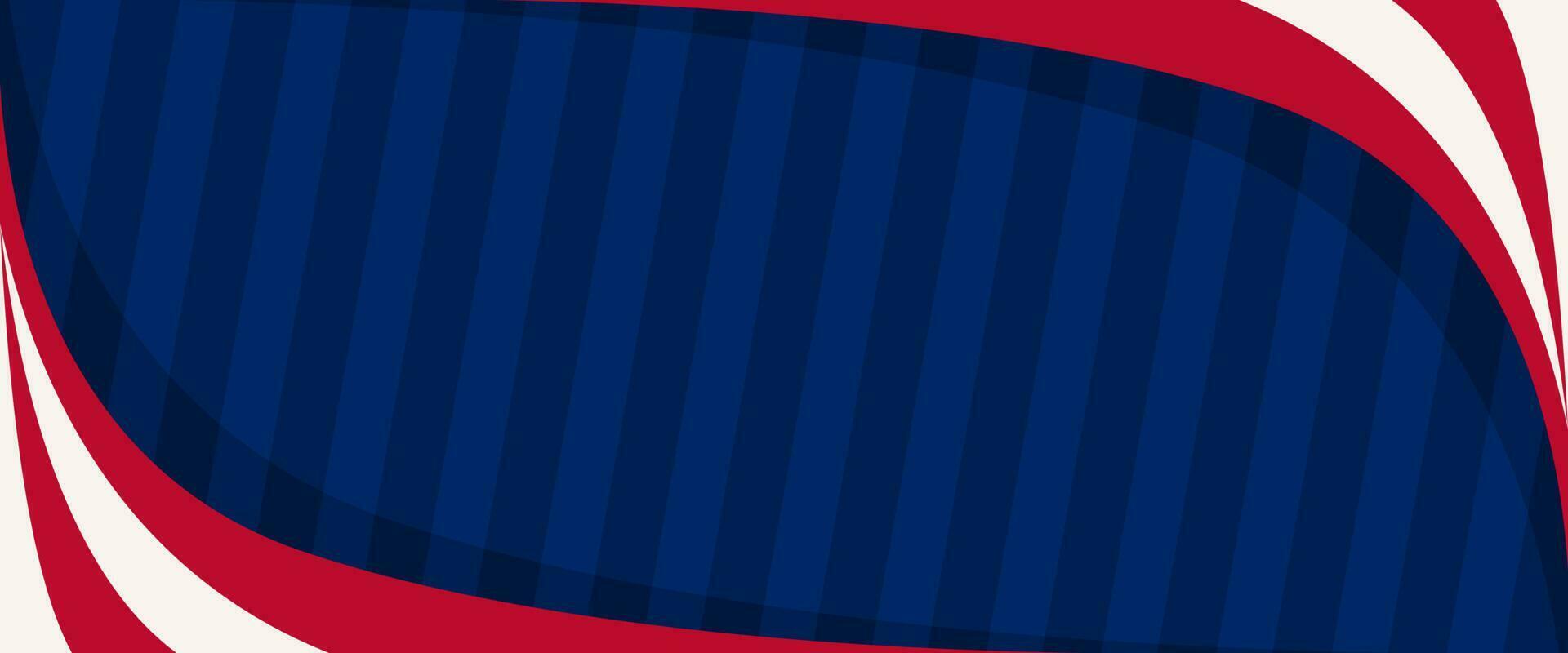 red, white and blue with a strip background for design with an American event theme vector