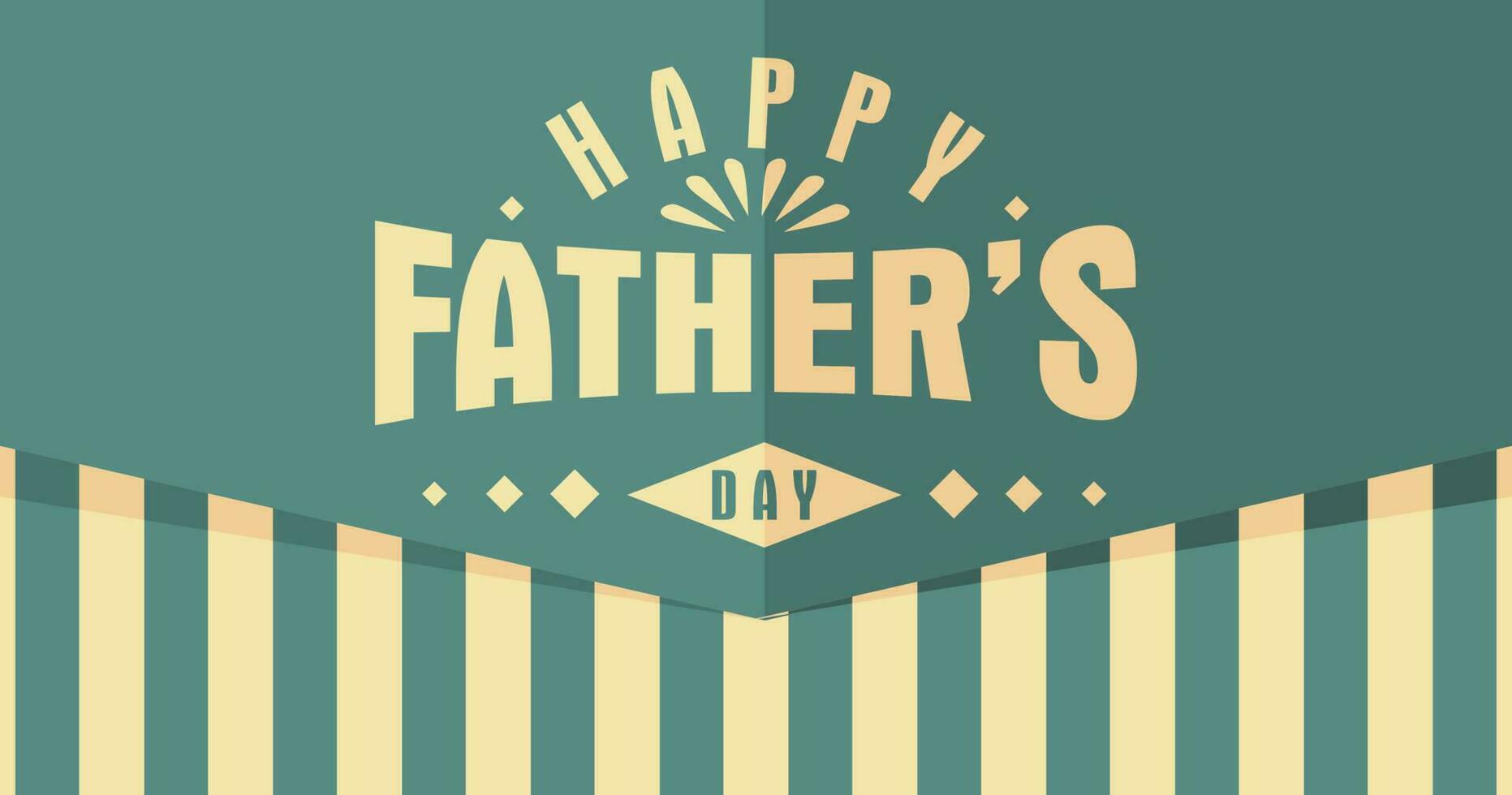 banner vector for father's day event in retro vintage colors