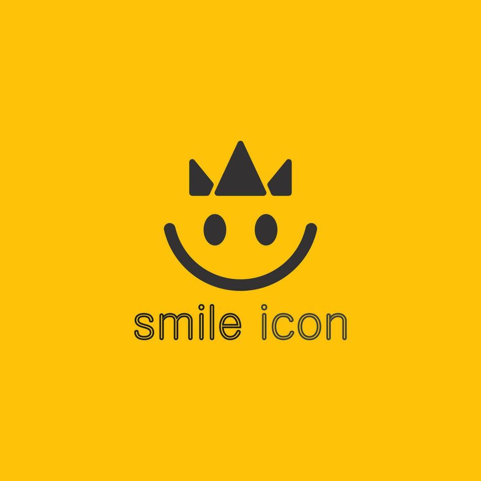 icono de sonrisa, sonrisa, diseño de logotipo vectorial, emoticonos felices, diseño divertido y felicidad de emoji vectorial vector