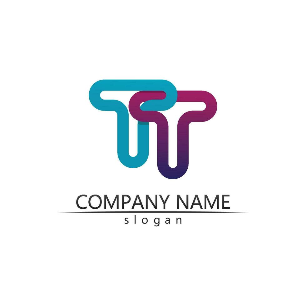 T letter, T logo vector font alphabet design and icon T