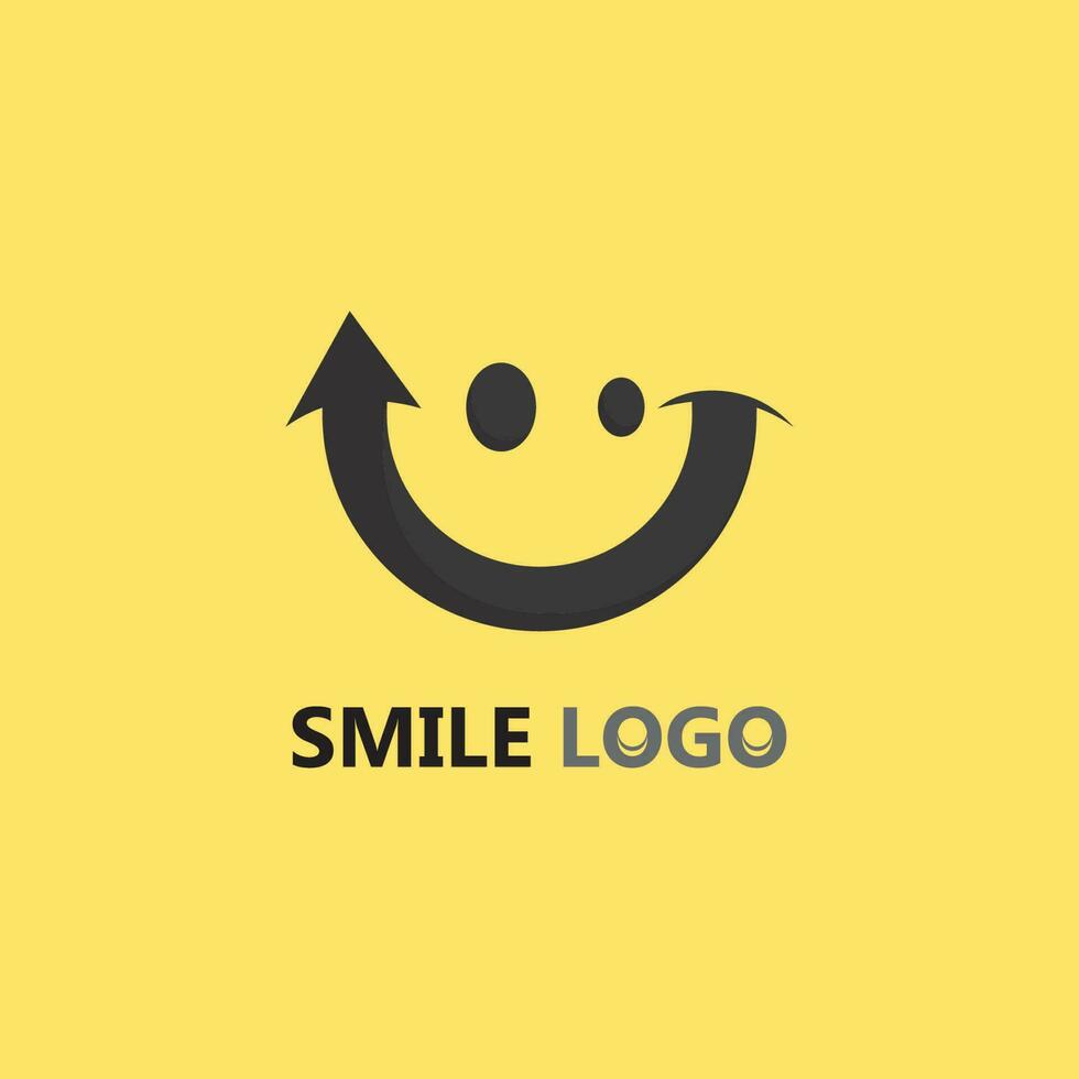 icono de sonrisa, sonrisa, diseño de logotipo vectorial, emoticonos felices, diseño divertido y felicidad de emoji vectorial vector