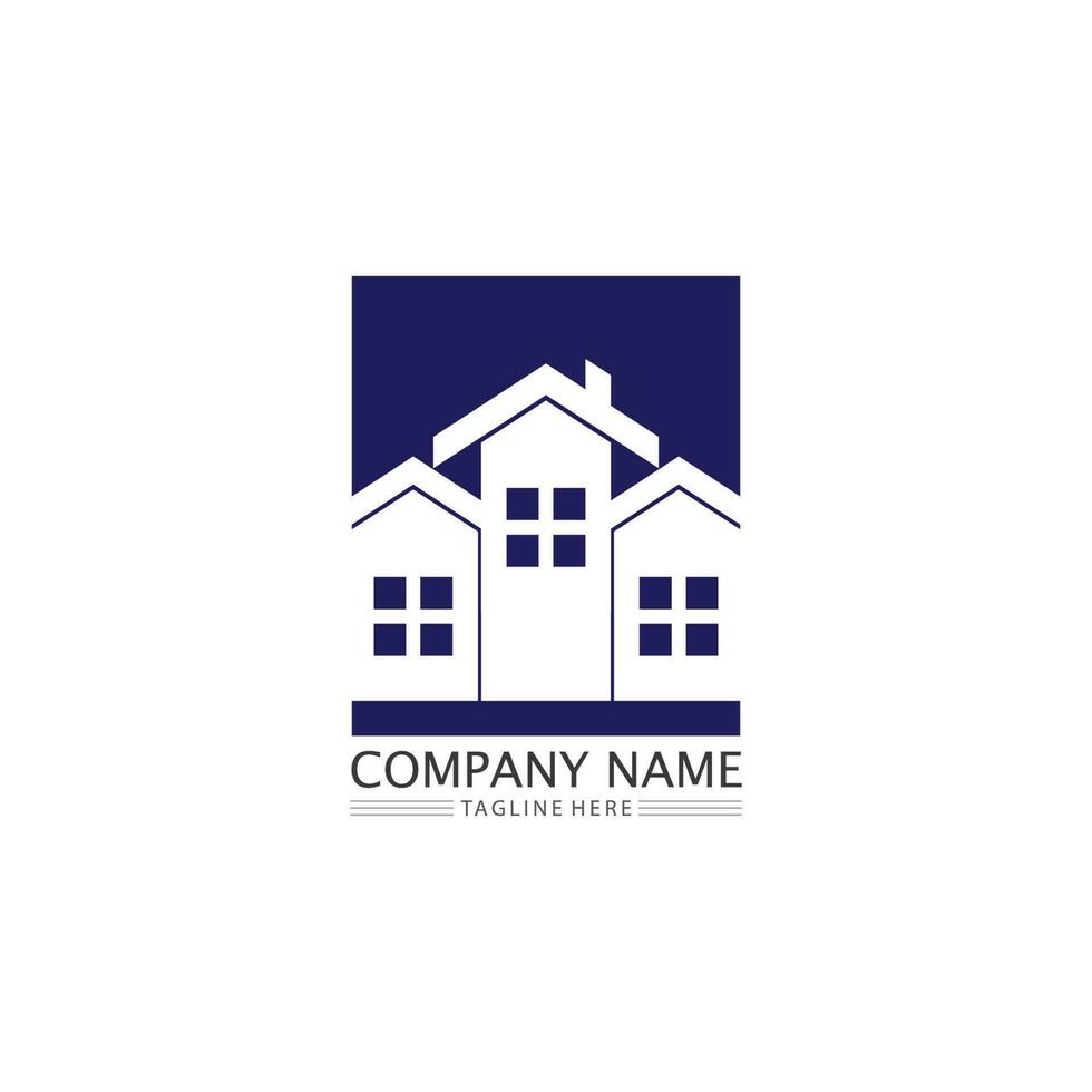 Real estate and home buildings vector logo icons template