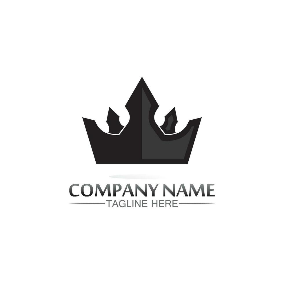 Crown Logo king logo queen logo, princess, Template vector icon illustration design imperial, royal, and  succes logo business