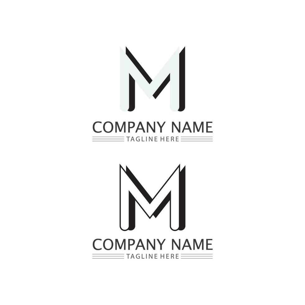 M Letter Logo Template vector