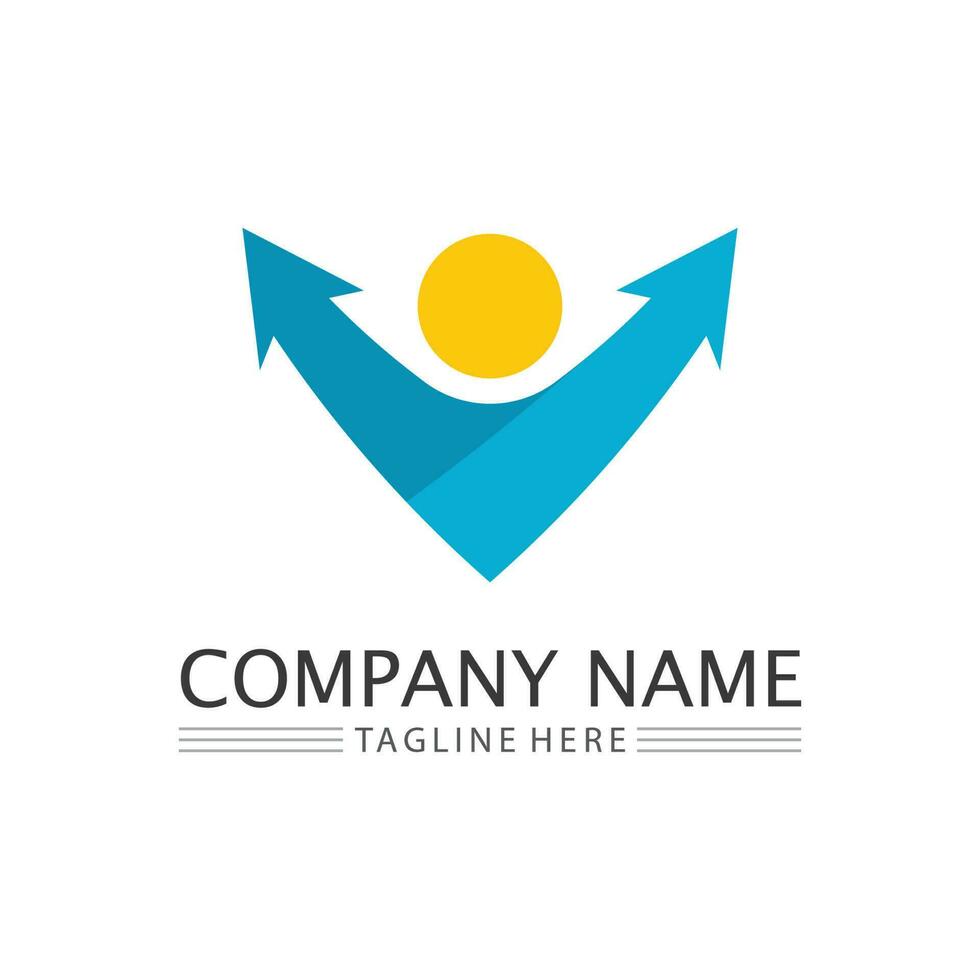 Business icon and logo design vector graphic