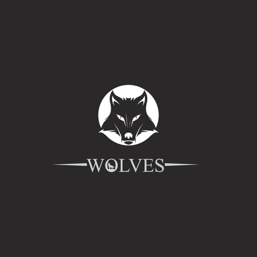 Logotipo de lobos, zorro, cabeza de lobo, vetor animal y diseño de logotipo Ilustración de perro rugido salvaje, abstracto para el logotipo del juego, símbolo animal de cabeza vector