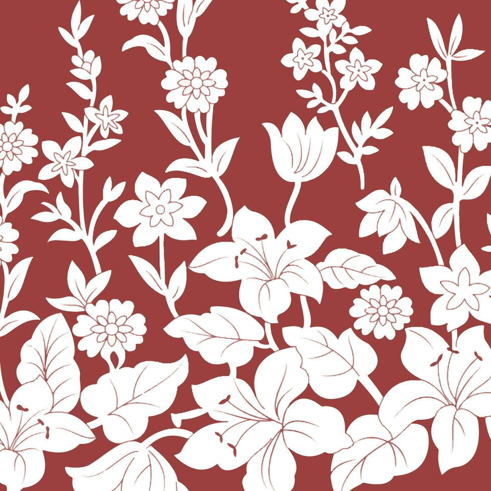 Abstract Floral colour vector pattern design suitable for fashion and fabric needs