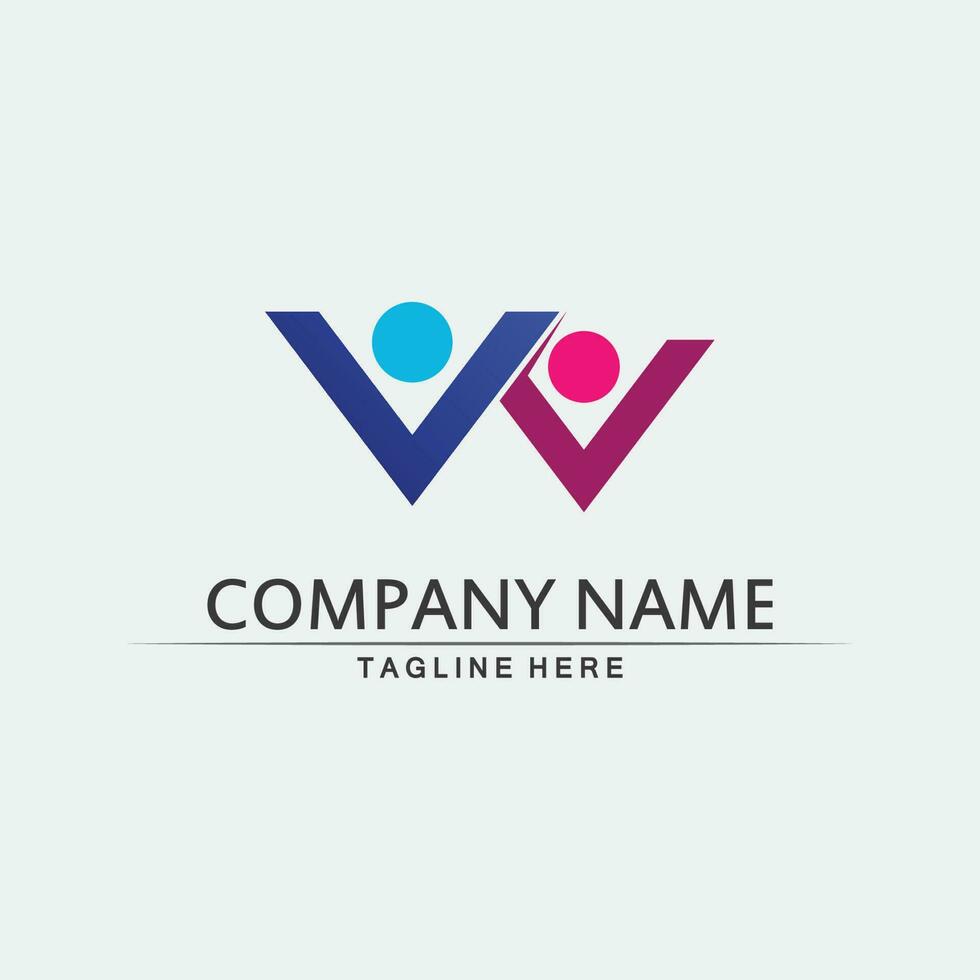 Community logo people work team and business vector logo and design group family