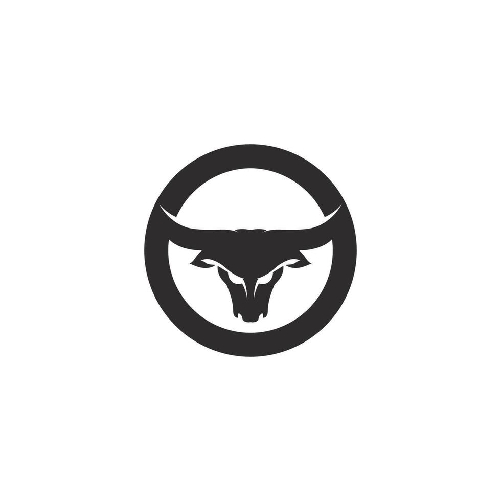 Bull horn and buffalo logo and symbols template icons app vector