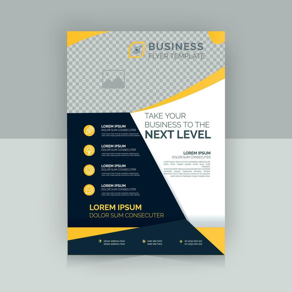 Corporate business flyer poster pamphlet brochure. Modern creative flyer Design. Business A4 print brochure template vector. real state business presentation. vector